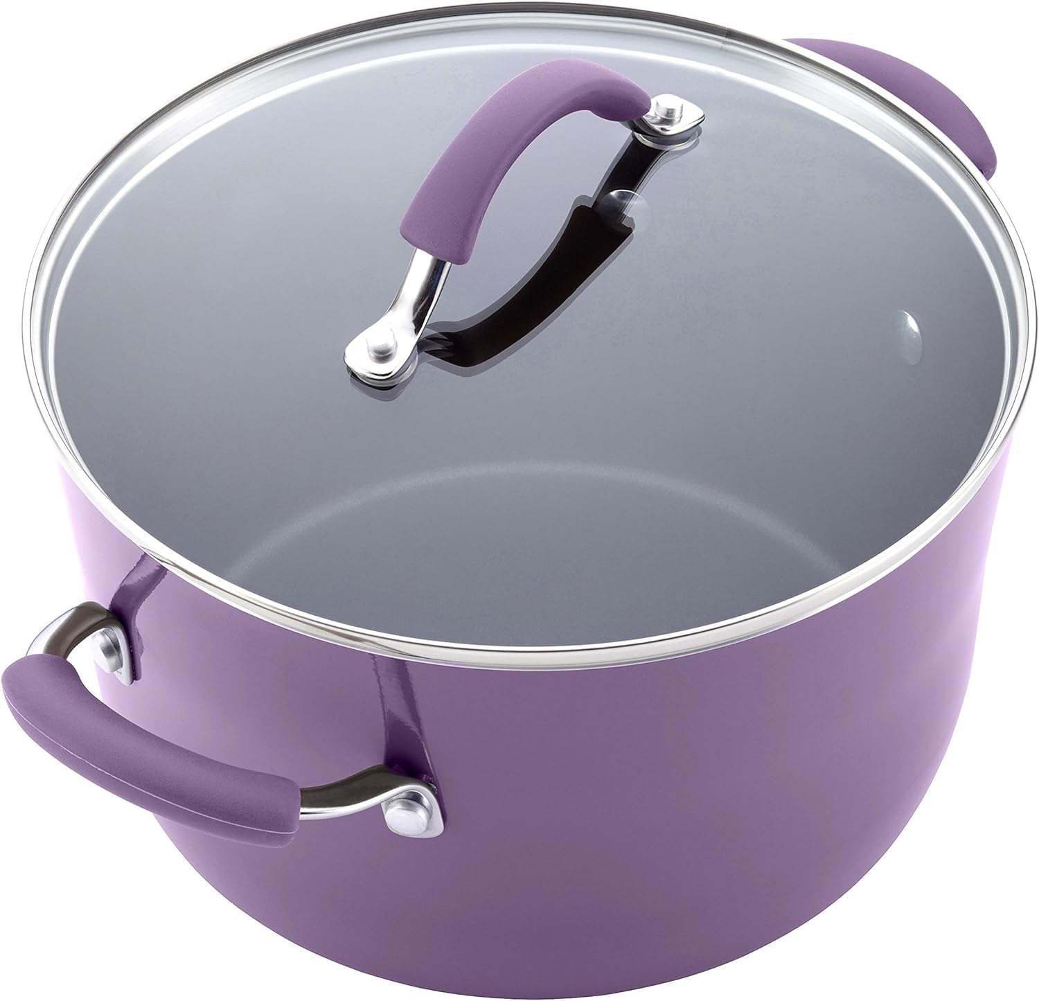 Rachael Ray Cucina Nonstick Cookware, Lavender Purple Pots and Pans Set, 12-Piece - Image 12