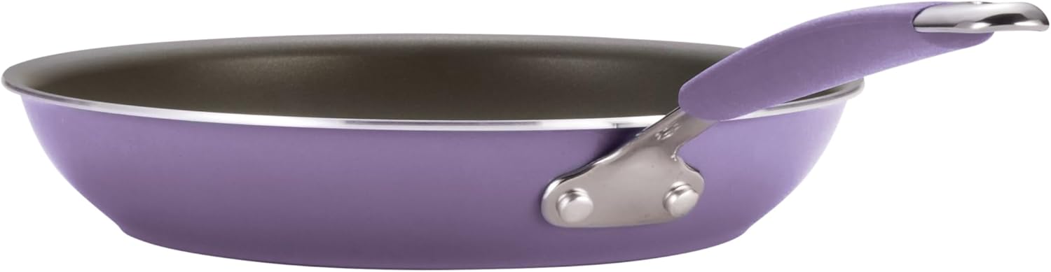 Rachael Ray Cucina Nonstick Cookware, Lavender Purple Pots and Pans Set, 12-Piece - Image 10
